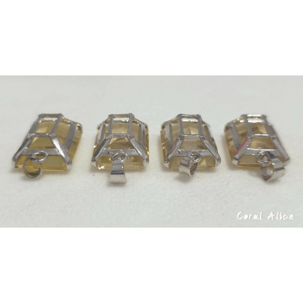 🌟Coral珊寶手作-天然黃水晶925銀造型項墜 QZ2P1-547-細節圖10