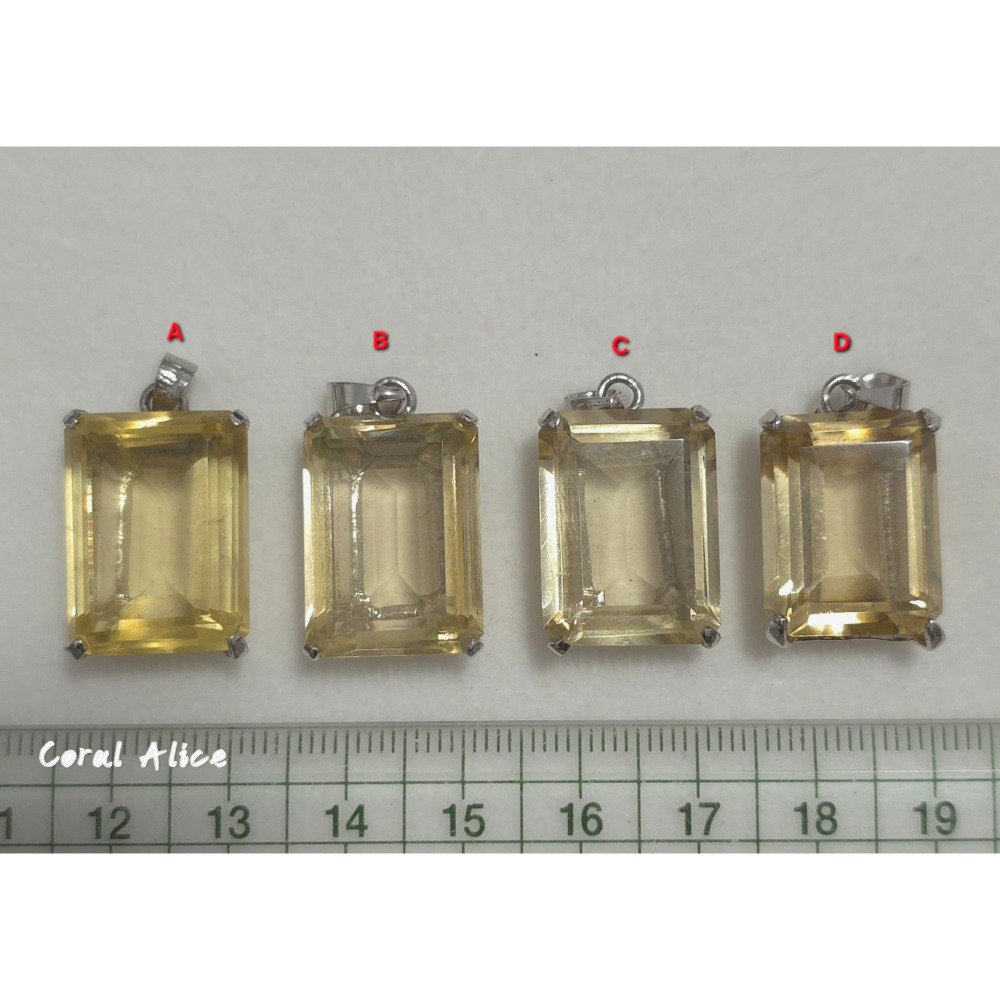 🌟Coral珊寶手作-天然黃水晶925銀造型項墜 QZ2P1-547-細節圖11