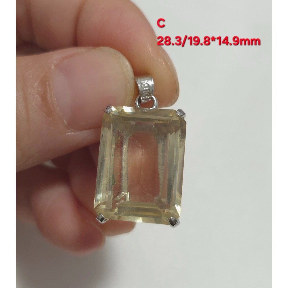 🌟Coral珊寶手作-天然黃水晶925銀造型項墜 QZ2P1-547-規格圖11