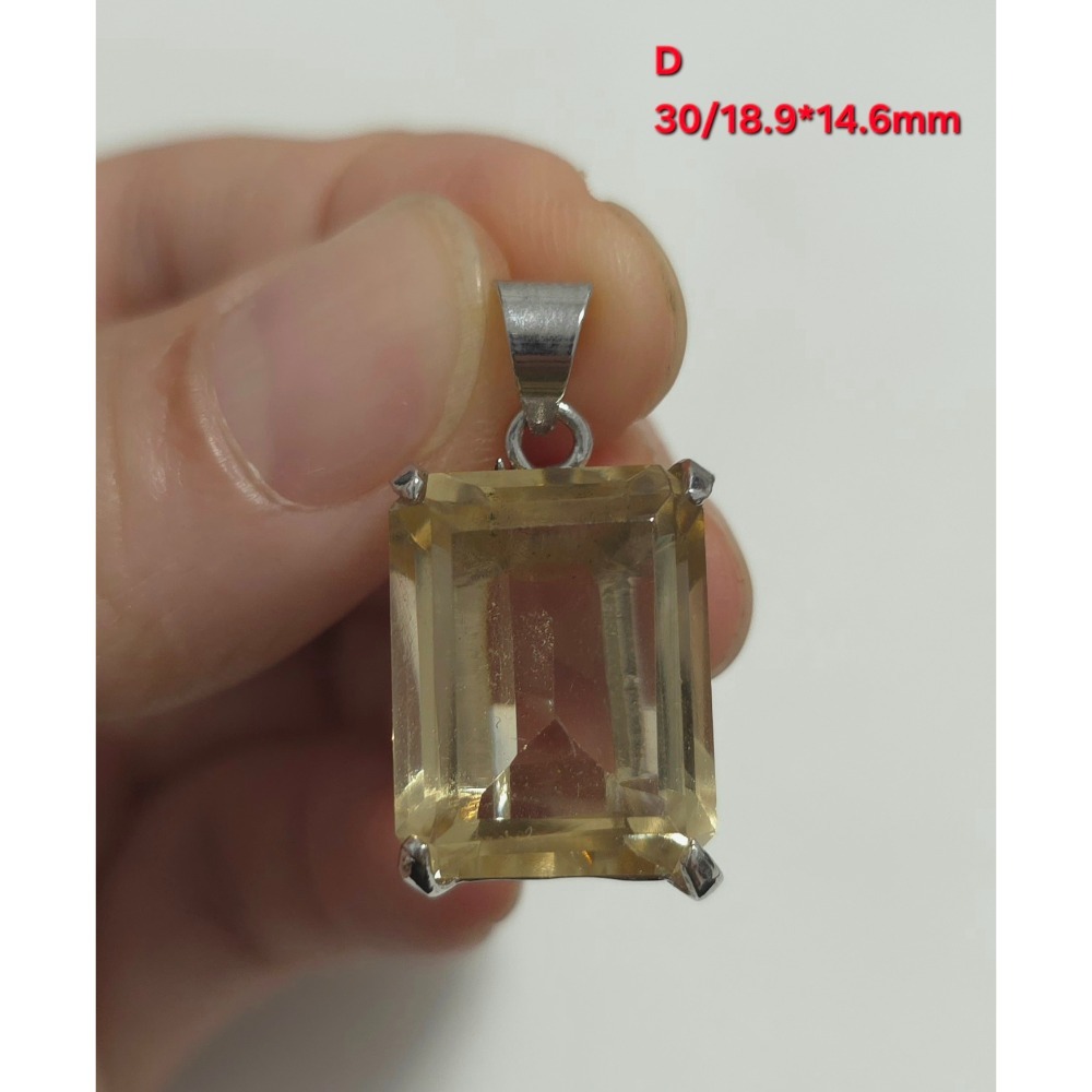 🌟Coral珊寶手作-天然黃水晶925銀造型項墜 QZ2P1-547-規格圖11
