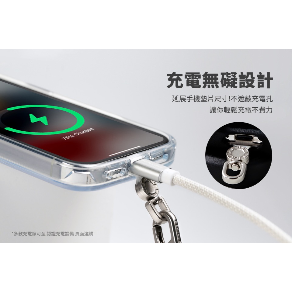 ￼DEVILCASE 惡魔防摔殼 360°可旋式手機墊片 掛片 手機掛繩 墊片 掛繩夾片 掛繩-細節圖3