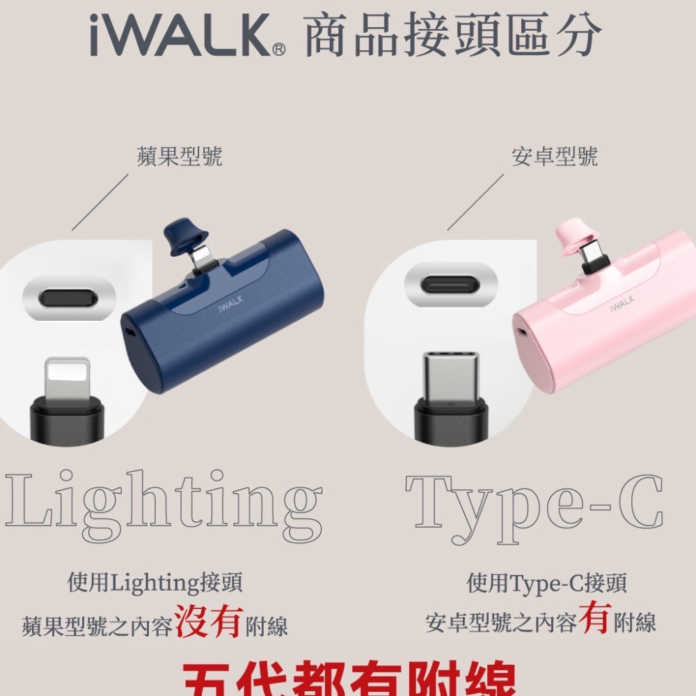 iWALK 第五代 第四代 行動電源 直插式電源 加長版 輕小 行充 行動電源 充電寶 移動電源 口袋電源-細節圖2