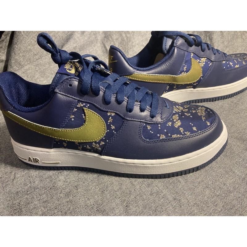 Nike air force 1 藍金櫻花 全新 限定-細節圖4