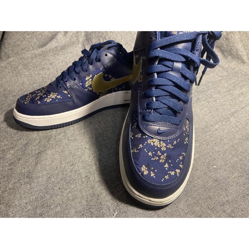 Nike air force 1 藍金櫻花 全新 限定-細節圖6