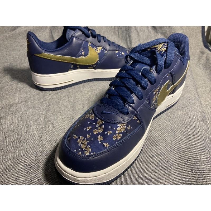 Nike air force 1 藍金櫻花 全新 限定-細節圖8