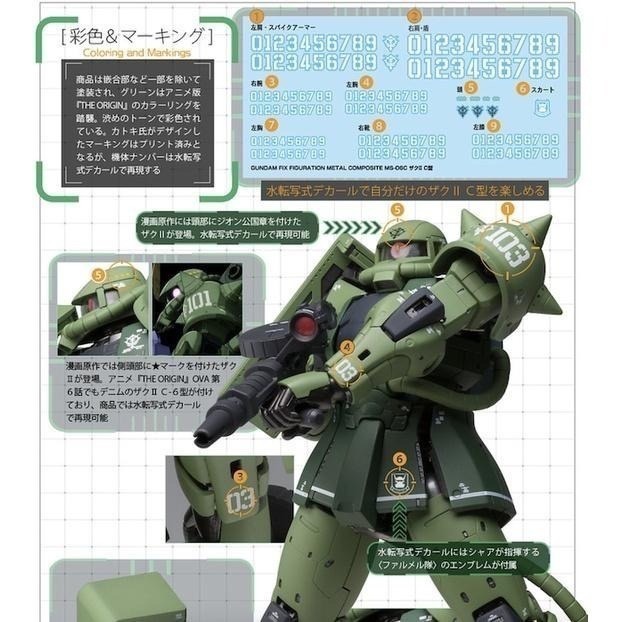 GFFMC METAL COMPOSITE Fix MS-06C C型 薩克 量產薩克 機動戰士鋼彈-細節圖6