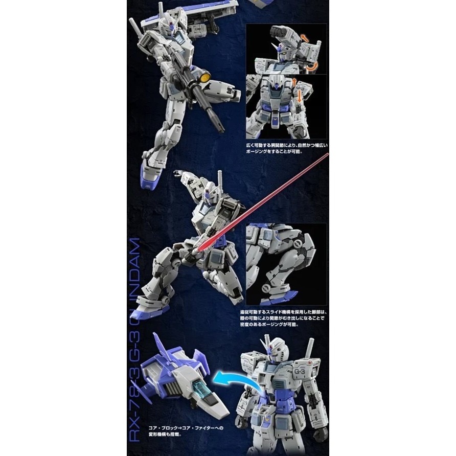 =逆襲的哈囉= PB限定 RG G-3 G3鋼彈 2.0 RX-78-3 初鋼 0079-細節圖3