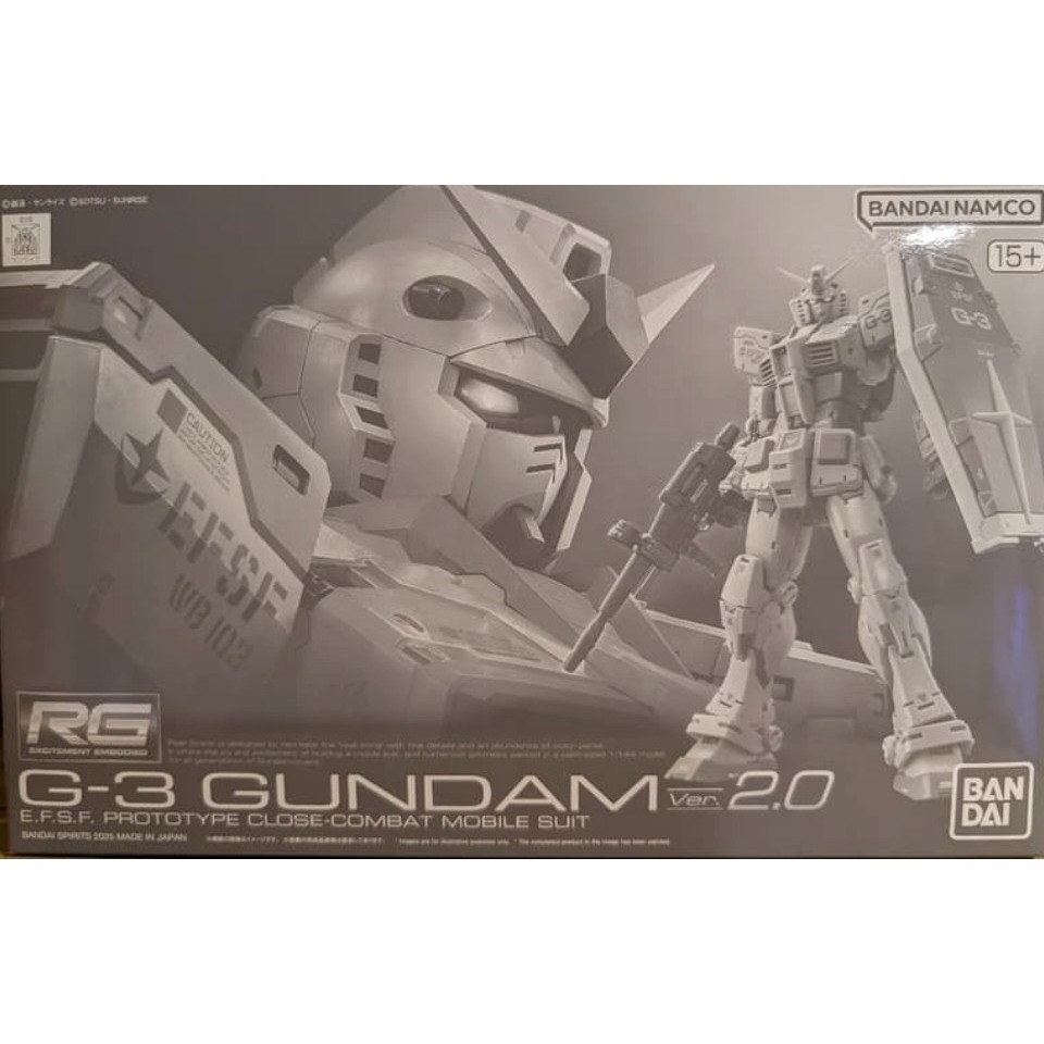 =逆襲的哈囉= PB限定 RG G-3 G3鋼彈 2.0 RX-78-3 初鋼 0079-細節圖4