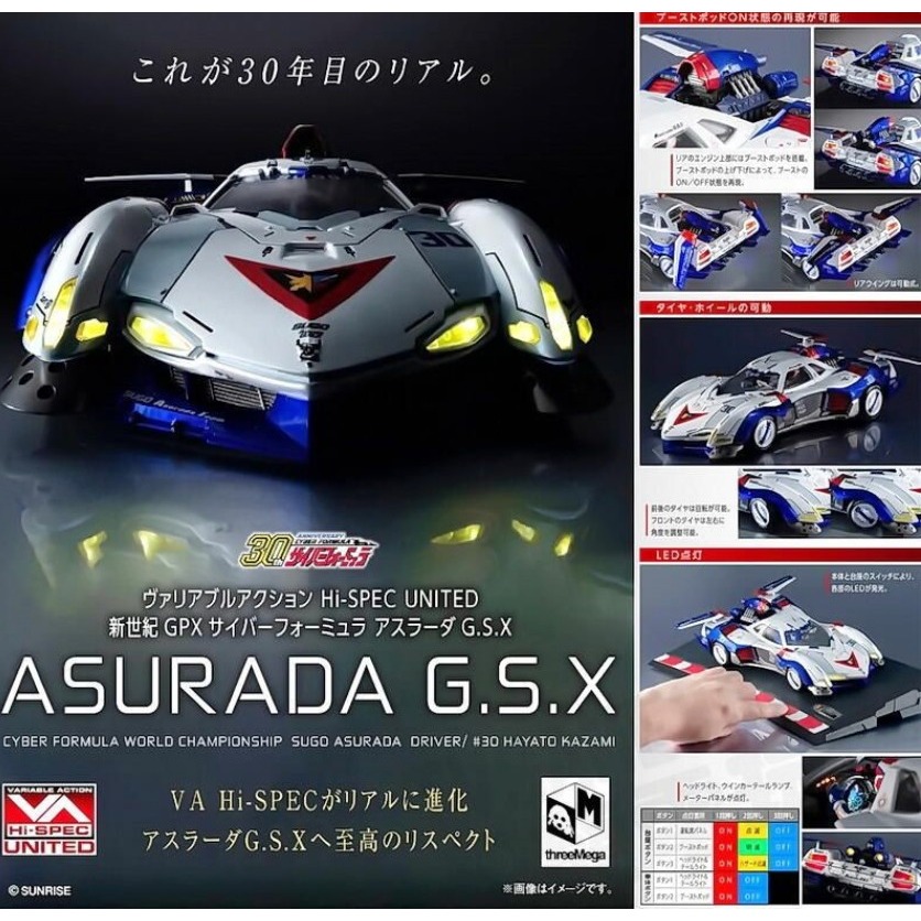=逆襲的哈囉= THREEZERO X MEGAHOUSE VA HI-SPEC UNITED 閃電霹靂車 阿斯拉 合金-細節圖5