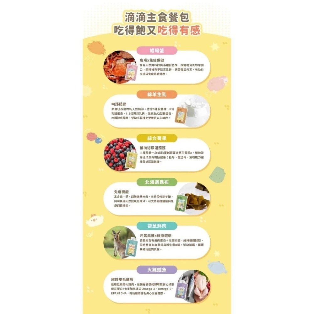 貓有話說 乳鐵蛋白主食餐包 65g｜滴滴餐包 主食餐包 貓主食罐 貓肉泥 滴雞精 鱸魚精 滴牛精-細節圖3