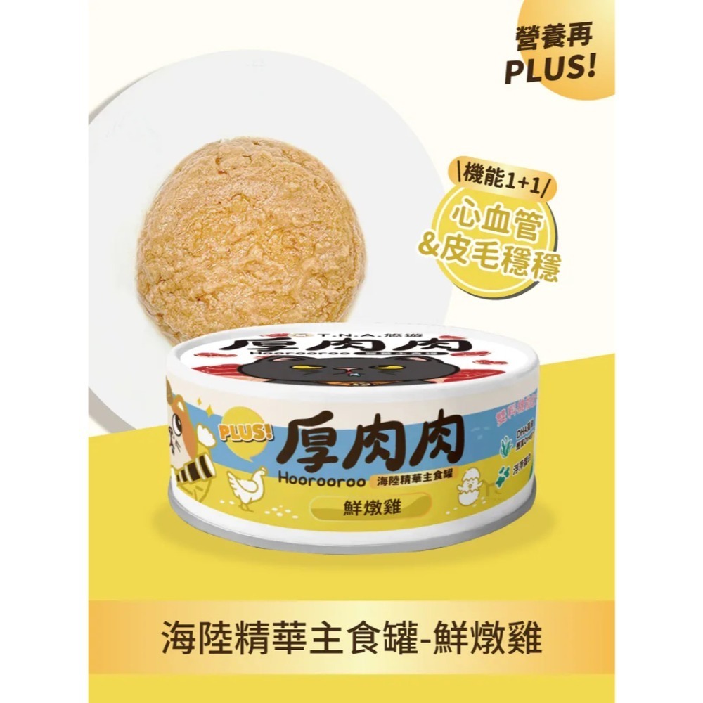 Hoorooroo 厚肉肉 海陸精華主食貓罐 80g 海陸罐 二代 厚肉肉 滴雞精-規格圖5