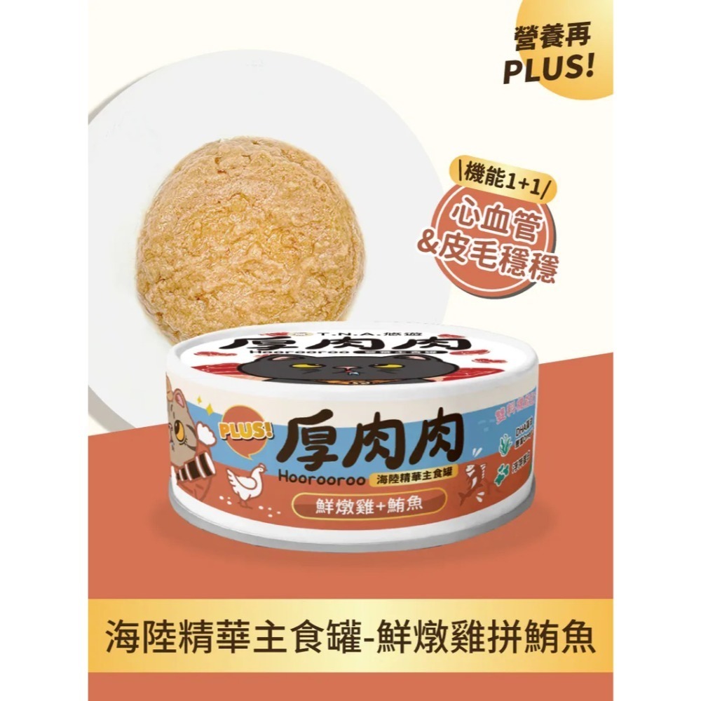 Hoorooroo 厚肉肉 海陸精華主食貓罐 80g 海陸罐 二代 厚肉肉 滴雞精-規格圖5