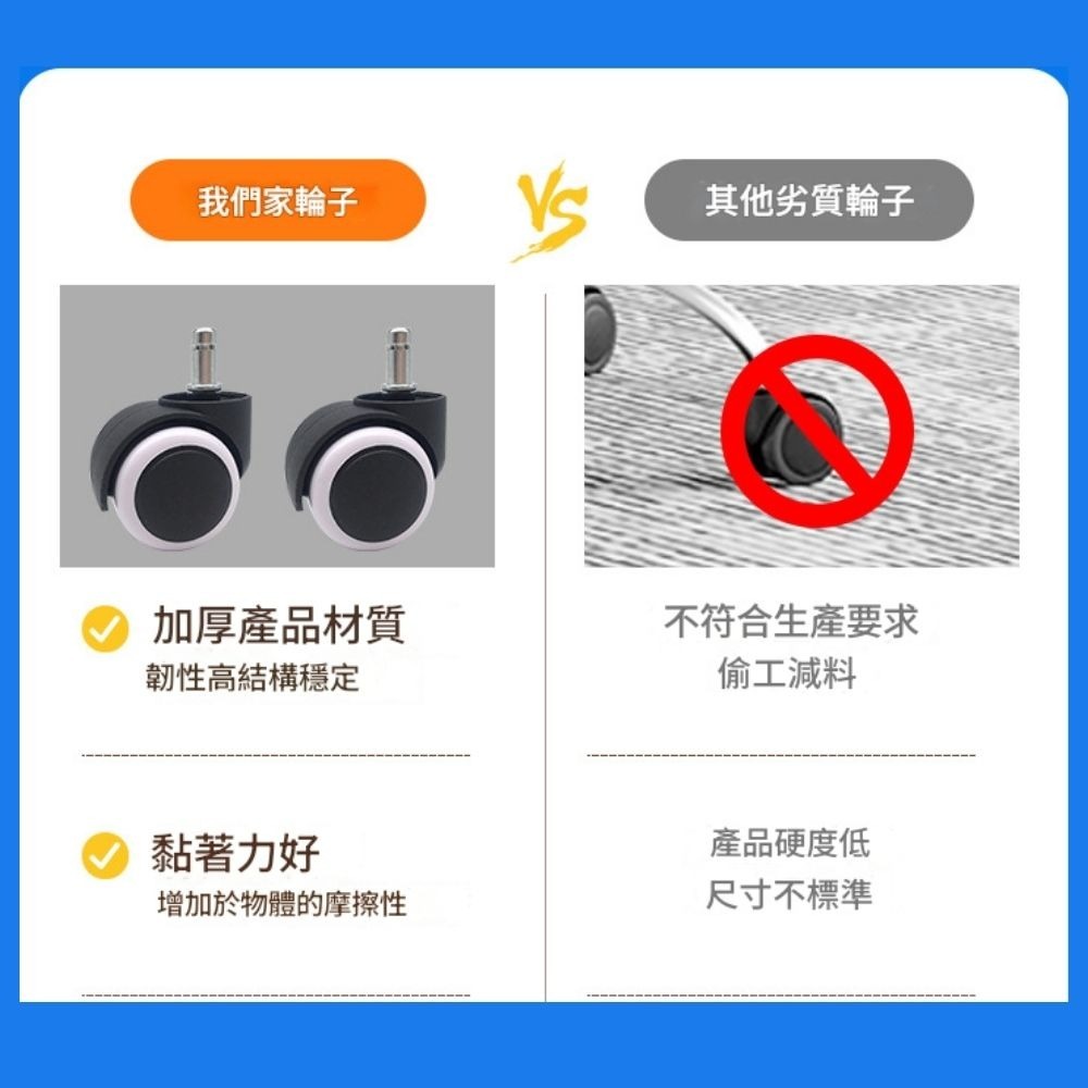 【台灣出貨】 辦公椅輪子 IKEA 電腦椅輪子 IKEA適用規格  pu輪 椅子輪子 ikea 腳輪 IKEA輪子-細節圖2