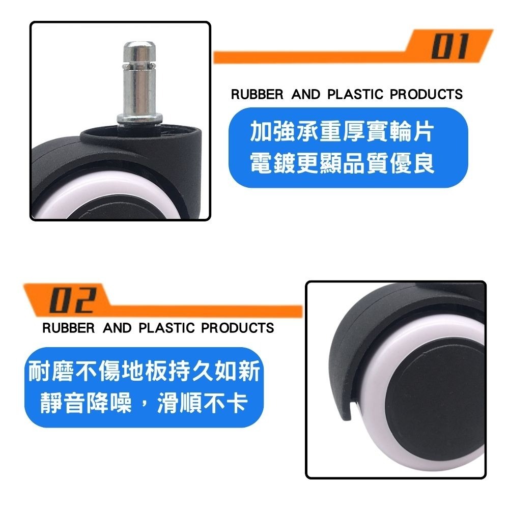【台灣出貨】 辦公椅輪子 IKEA 電腦椅輪子 IKEA適用規格  pu輪 椅子輪子 ikea 腳輪 IKEA輪子-細節圖6