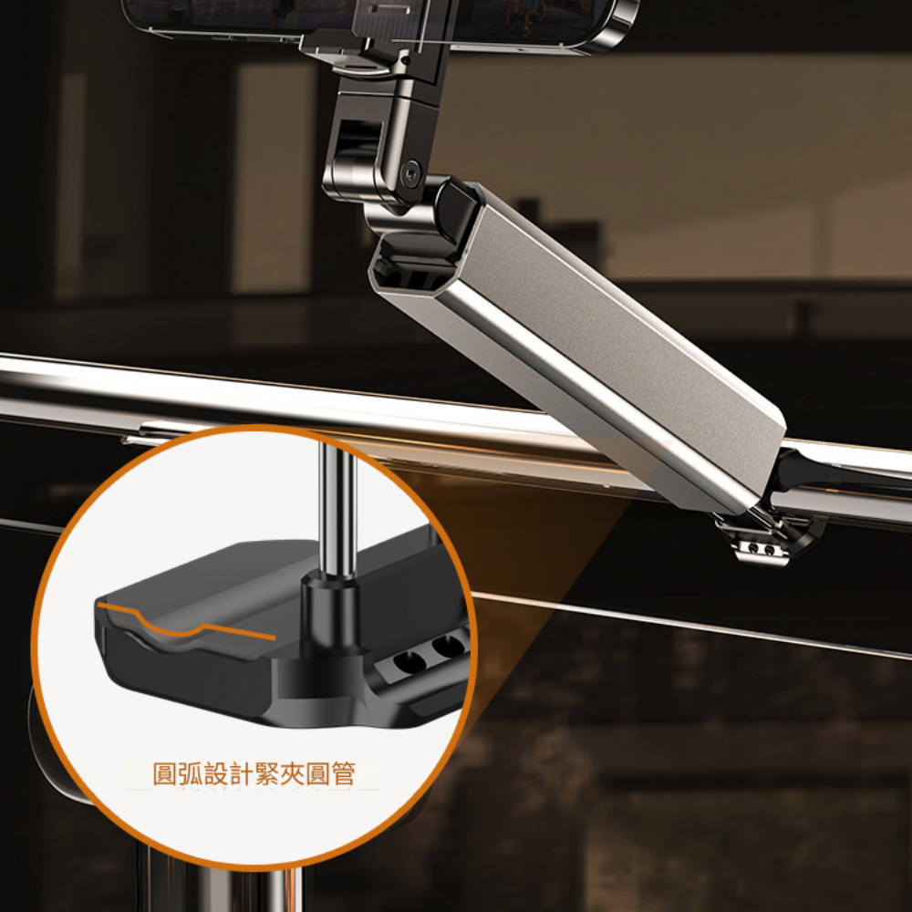 【台灣出貨】手機支架 手機架 桌上手機架 360度旋轉 鋁合金外殼 折疊手機架 旅行支架 旅行手機架-細節圖3