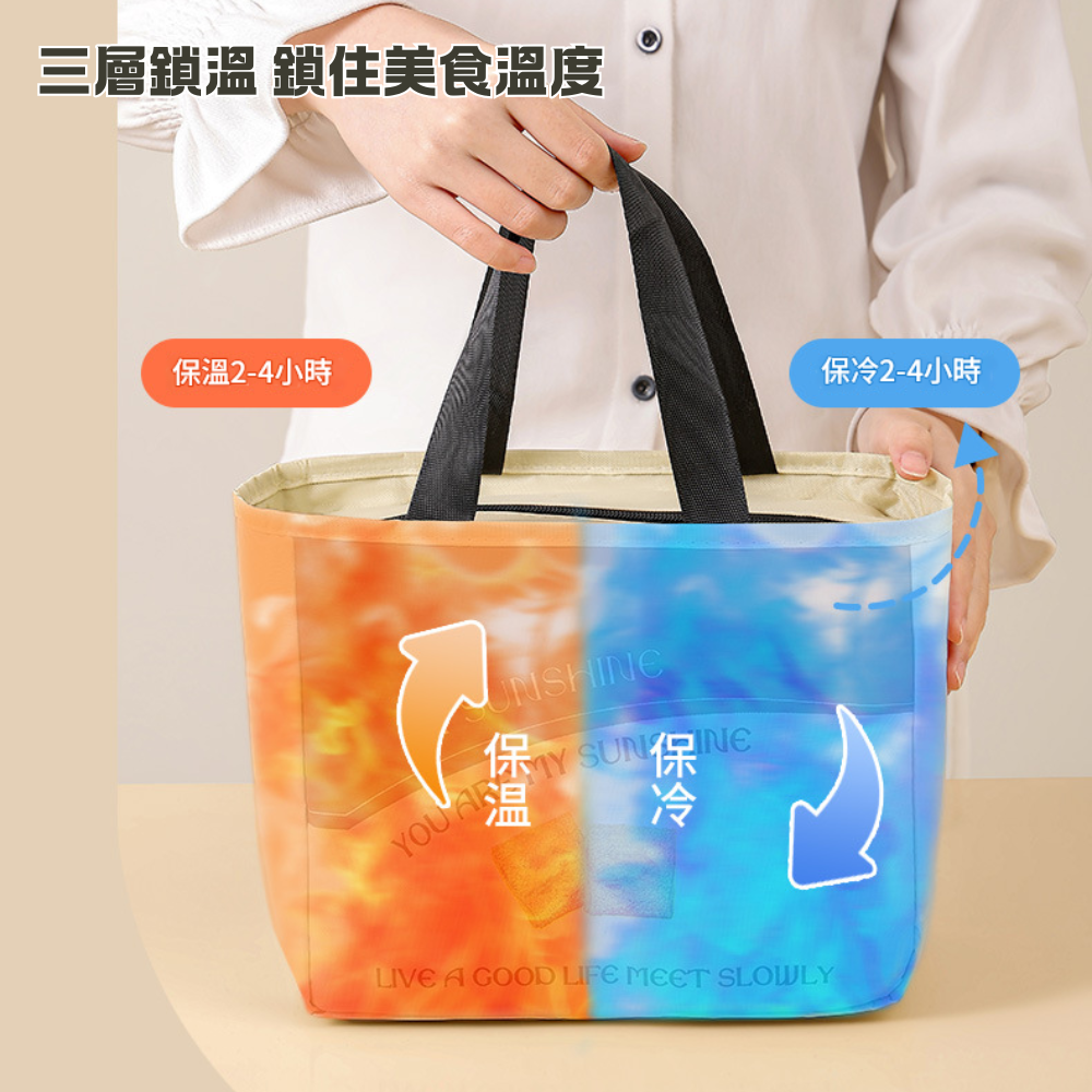 【台灣現貨】便當袋 餐袋 保溫便當袋 防水便當袋 防水餐袋 午餐袋 保溫餐袋 便當包-細節圖2