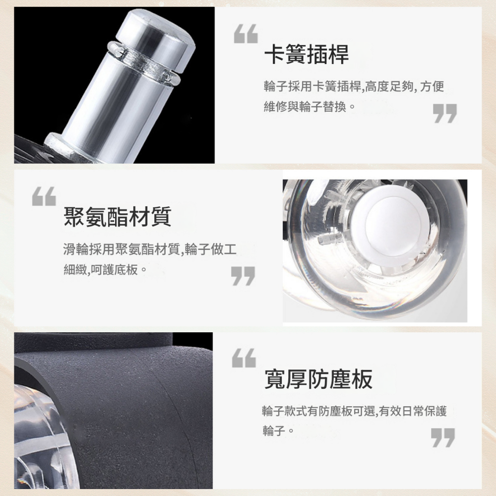 辦公椅輪子 IKEA 電腦椅輪子 IKEA適用規格 pu輪 椅子輪子-細節圖4