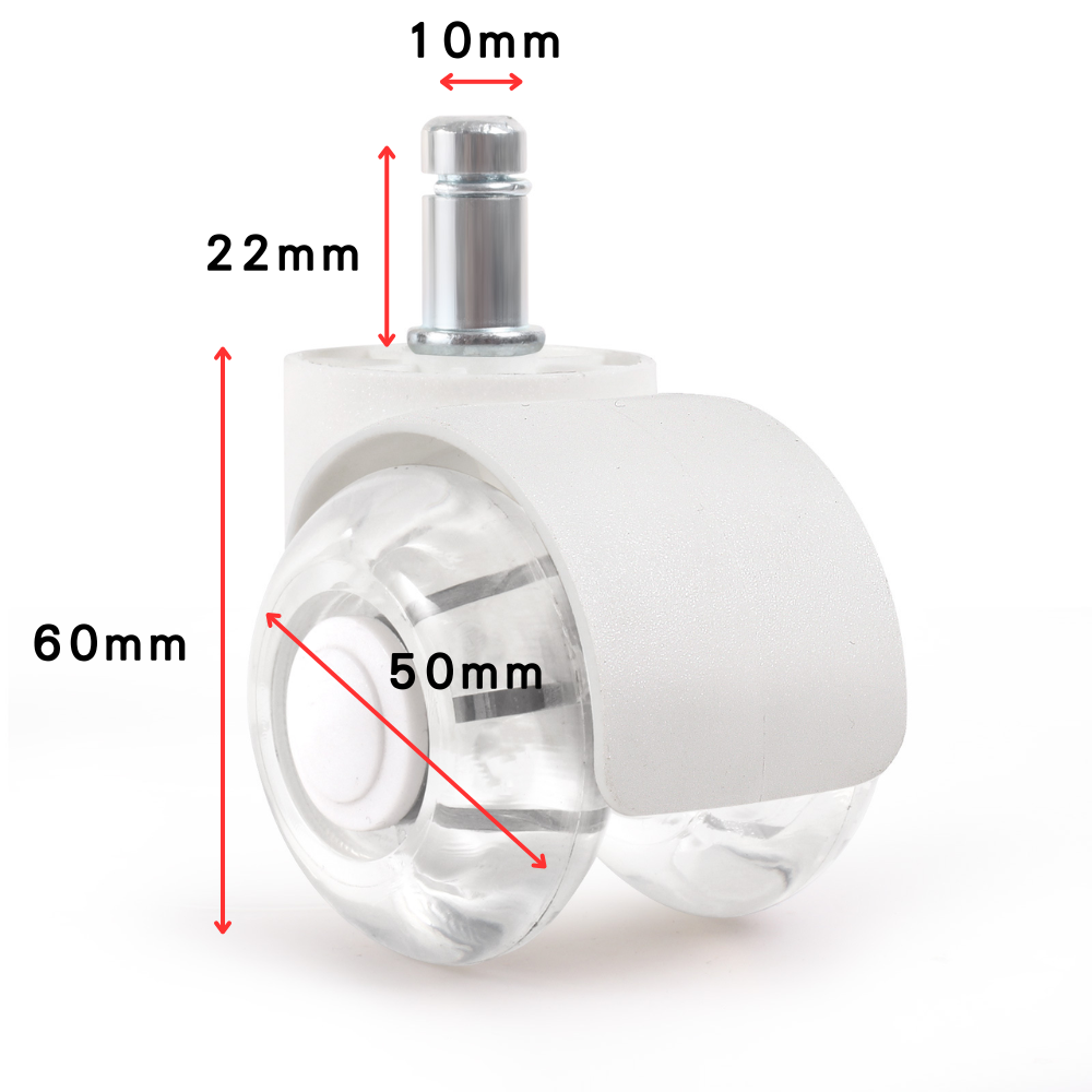 辦公椅輪子 IKEA 電腦椅輪子 IKEA適用規格 pu輪 椅子輪子-規格圖4