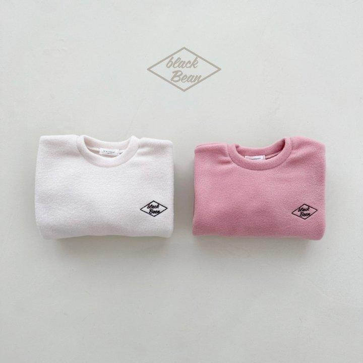 【兩件免運】韓國🇰🇷童裝 Black bean LOGO內刷毛上衣 兒童上衣 兒童 保暖 睡衣 韓國代購-細節圖2