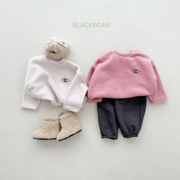 【兩件免運】韓國🇰🇷童裝 Black bean LOGO內刷毛上衣 兒童上衣 兒童 保暖 睡衣 韓國代購-細節圖3