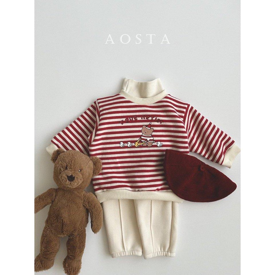 【兩件免運】韓國🇰🇷童裝 Aosta 聖誕熊熊上衣 兒童上衣 聖誕節服裝 女童上衣 男童上衣  韓國代購-細節圖3