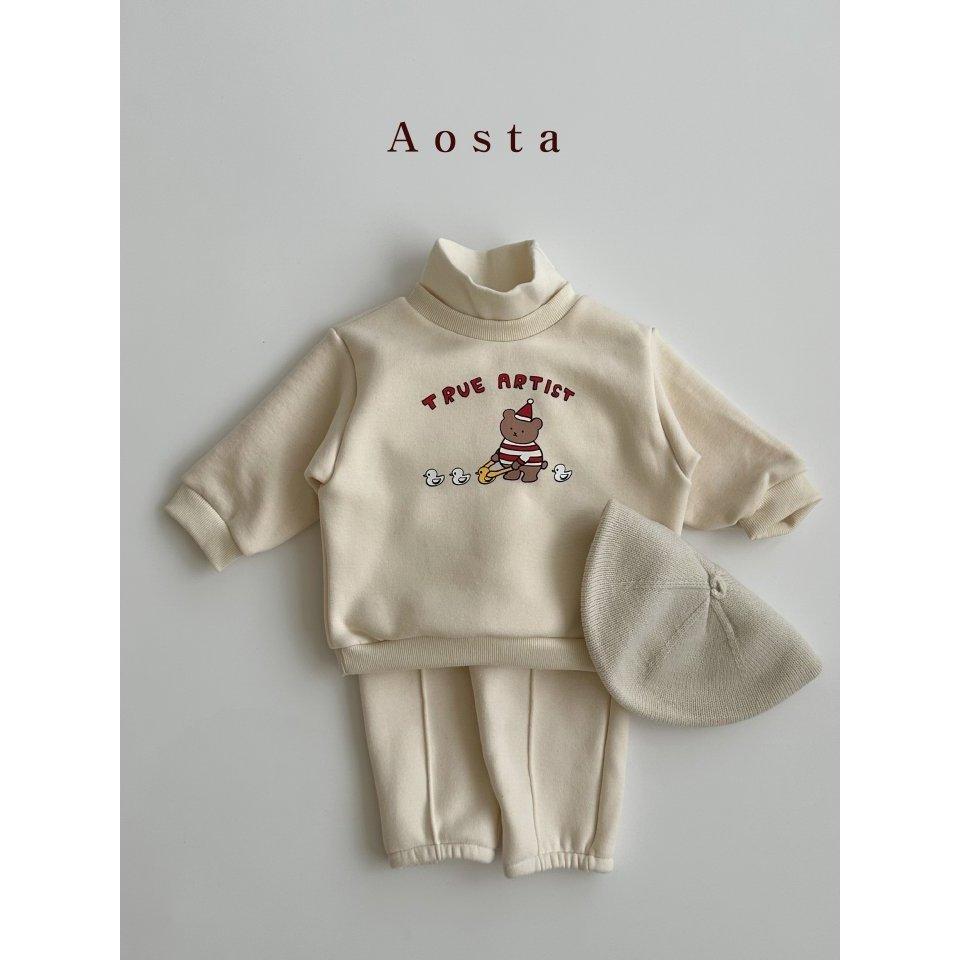 【兩件免運】韓國🇰🇷童裝 Aosta 聖誕熊熊上衣 兒童上衣 聖誕節服裝 女童上衣 男童上衣  韓國代購-細節圖4