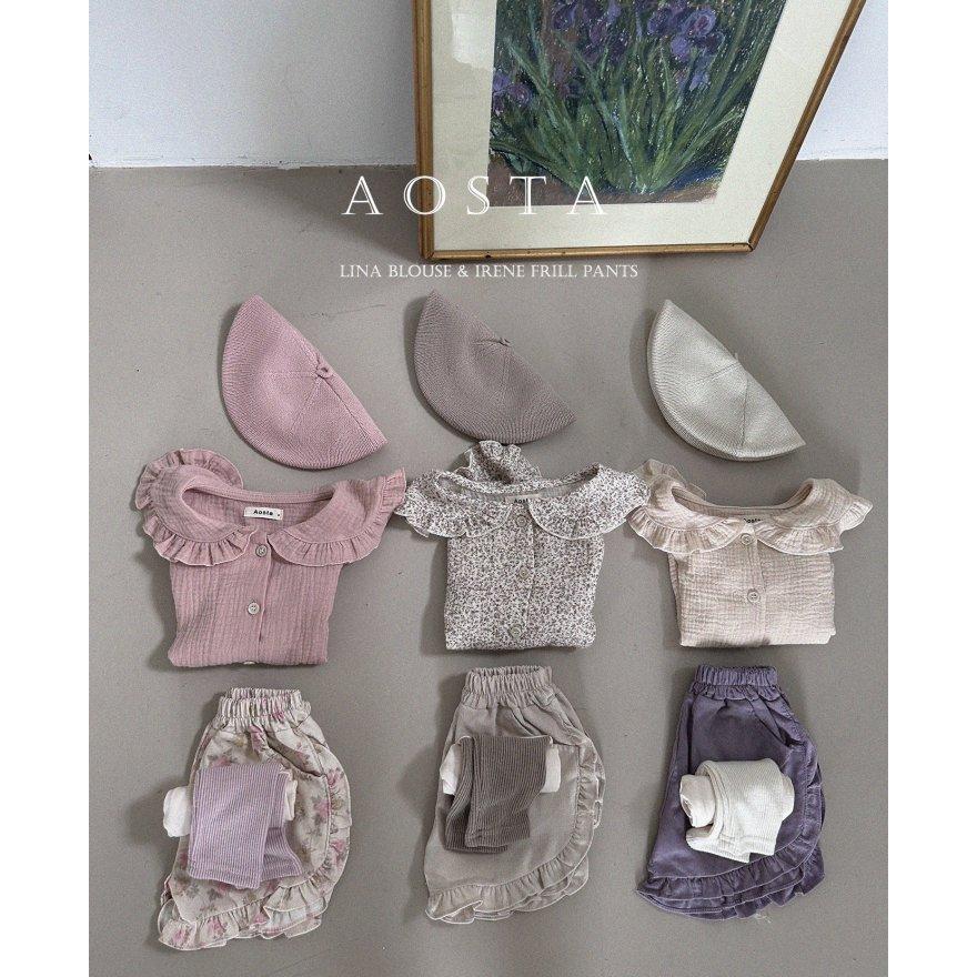 【兩件免運】韓國🇰🇷童裝 Aosta 氣質荷葉翻領襯衫 兒童上衣 女童上衣 幼稚園穿搭 韓國代購-細節圖6