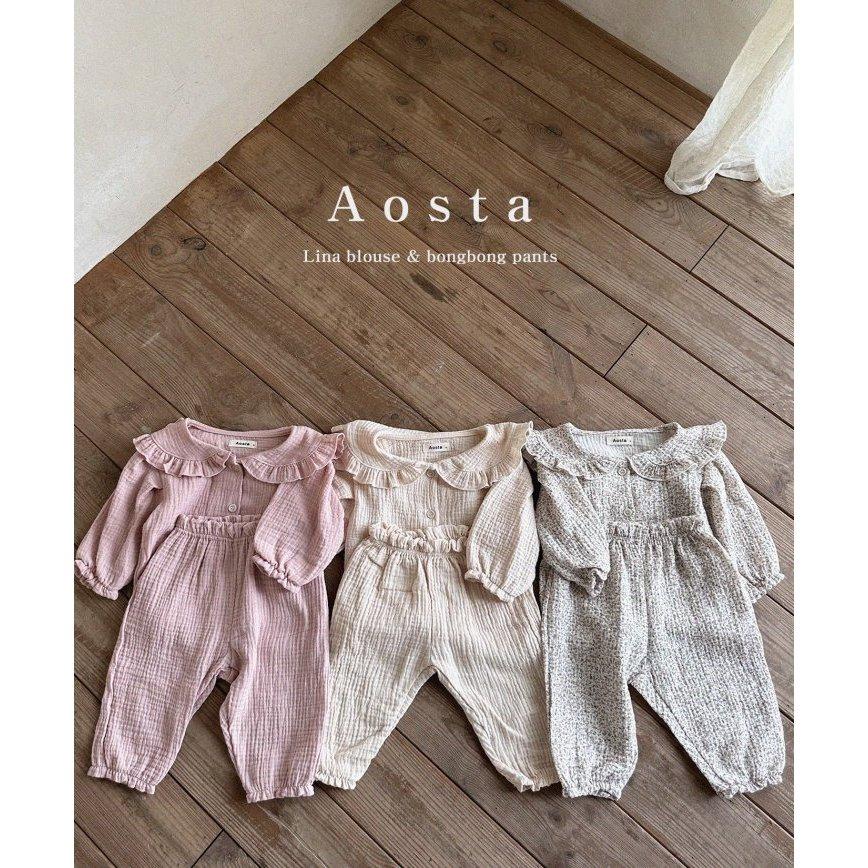 【兩件免運】韓國🇰🇷童裝 Aosta 氣質荷葉翻領襯衫 兒童上衣 女童上衣 幼稚園穿搭 韓國代購-細節圖7