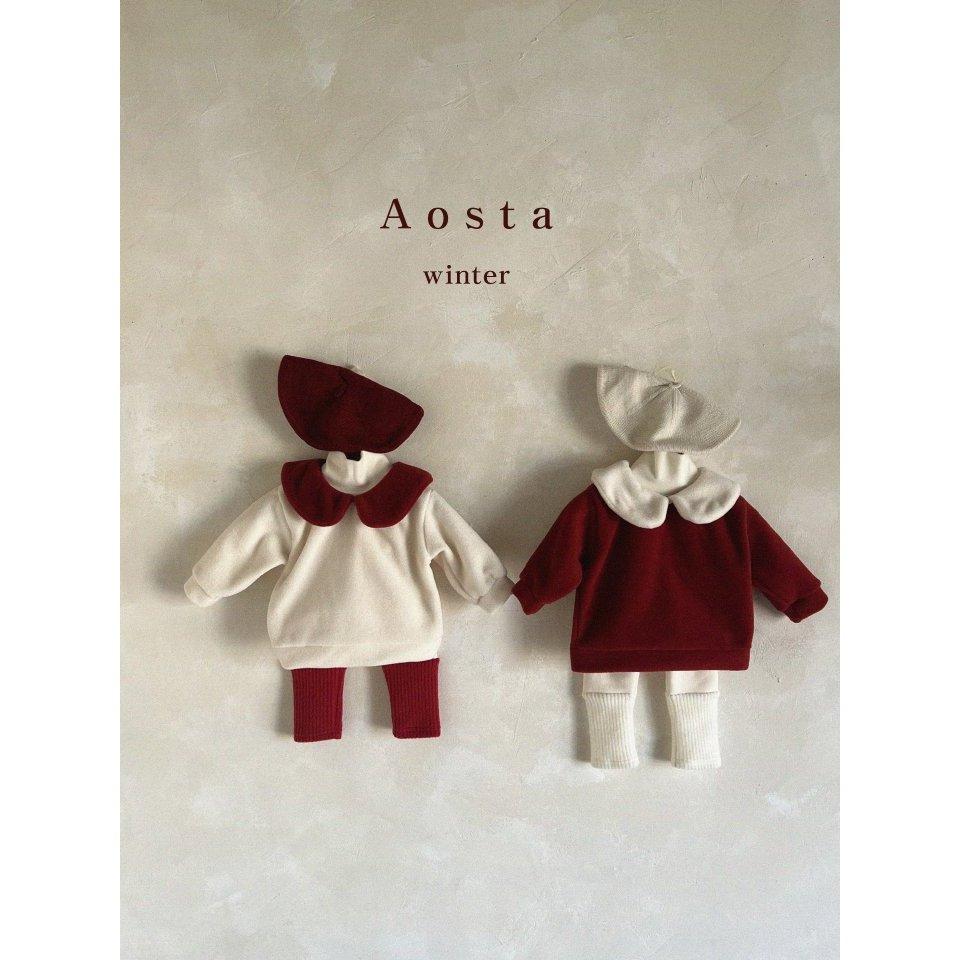 【兩件免運】韓國🇰🇷童裝 Aosta 小翻領紅色上衣 聖誕節服裝 兒童上衣 兒童造型服 可愛造型服 韓國代購-細節圖5