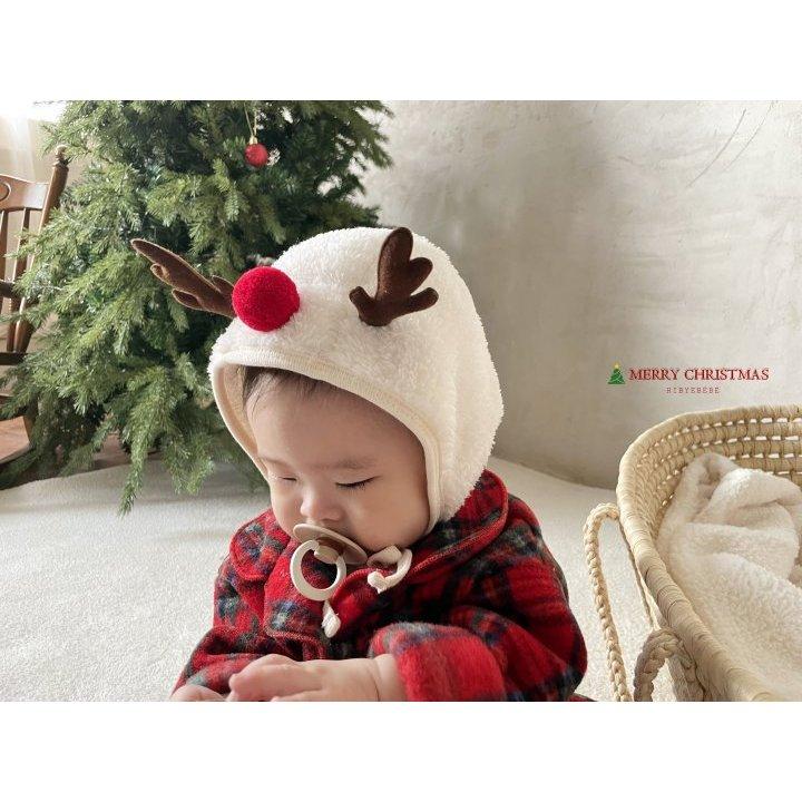 【兩件免運】韓國🇰🇷童裝 Hibyebebe 小麋鹿帽帽 兒童帽子 寶寶帽子 聖誕節   聖誕老公公 韓國代購-細節圖2