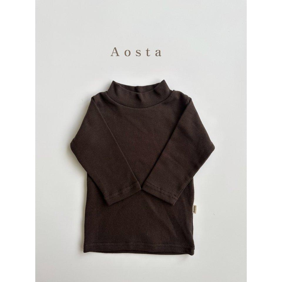 現貨+預購【兩件免運】韓國🇰🇷童裝 Aosta 保暖打底上衣 兒童上衣 兒童內搭 兒童保暖 兒童高領 韓國代購-細節圖3