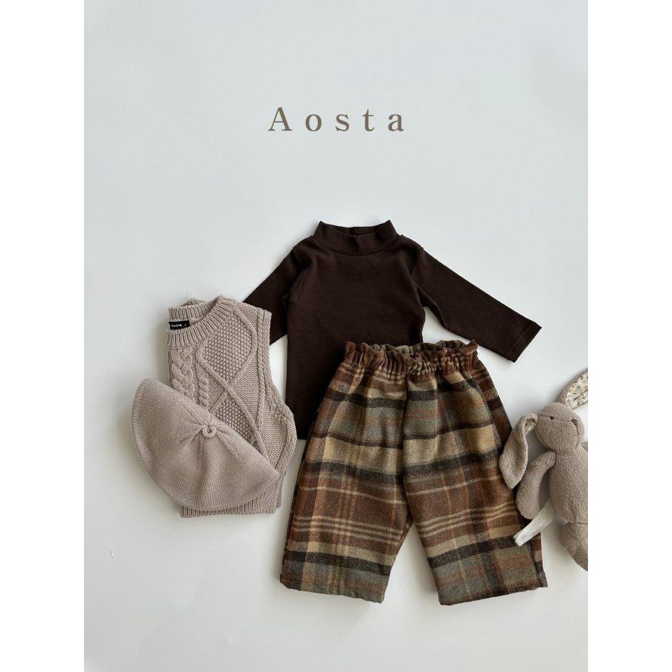 現貨+預購【兩件免運】韓國🇰🇷童裝 Aosta 保暖打底上衣 兒童上衣 兒童內搭 兒童保暖 兒童高領 韓國代購-細節圖4