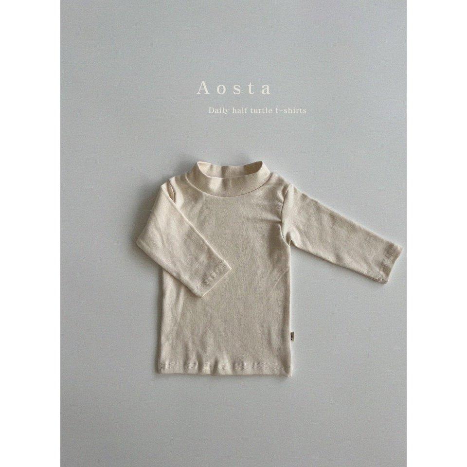 現貨+預購【兩件免運】韓國🇰🇷童裝 Aosta 保暖打底上衣 兒童上衣 兒童內搭 兒童保暖 兒童高領 韓國代購-細節圖6