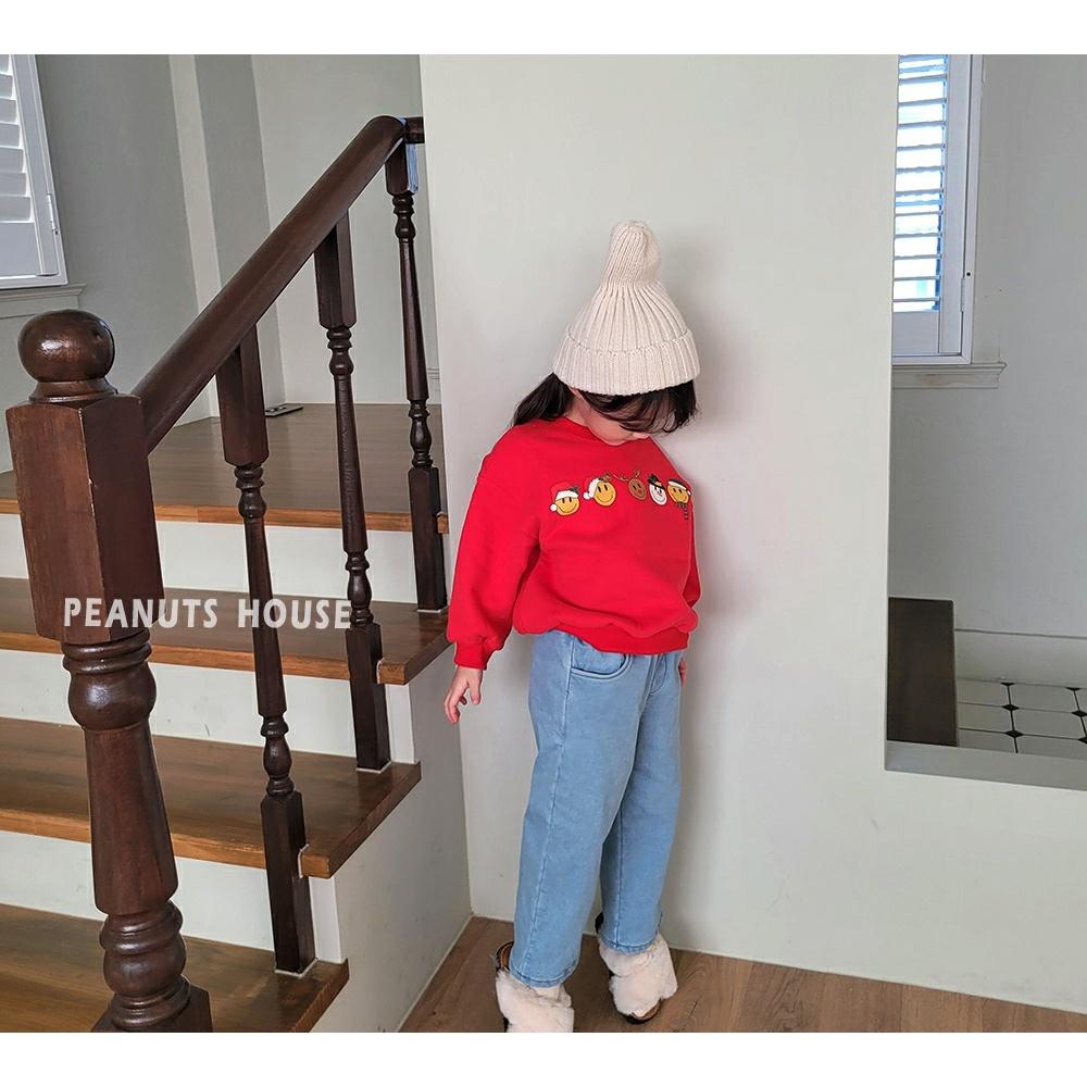 【兩件免運】韓國🇰🇷童裝 聖誕節微笑上衣 聖誕節服裝 兒童造型服 可愛造型服 紅色上衣 綠色上衣 聖誕老公公 韓國代購-細節圖3