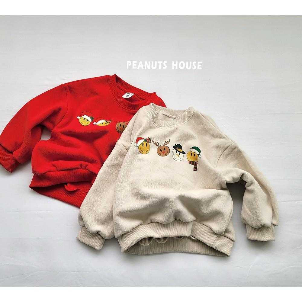 【兩件免運】韓國🇰🇷童裝 聖誕節微笑上衣 聖誕節服裝 兒童造型服 可愛造型服 紅色上衣 綠色上衣 聖誕老公公 韓國代購-細節圖6