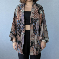 NAKURA 輕薄涼爽和服罩衫 - Brick Red 磚紅 - NAK001