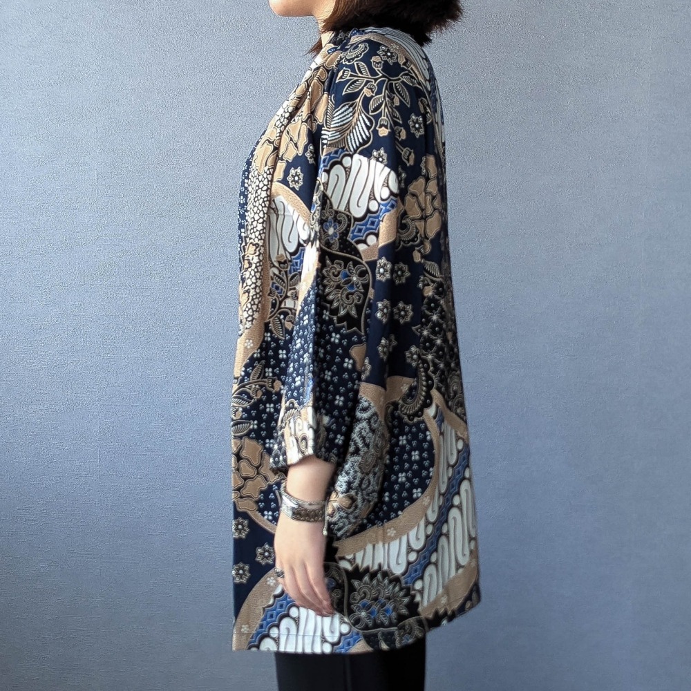 NAKURA 輕薄涼爽和服罩衫 - Terra Blue 棕藍 - NAK002-細節圖3