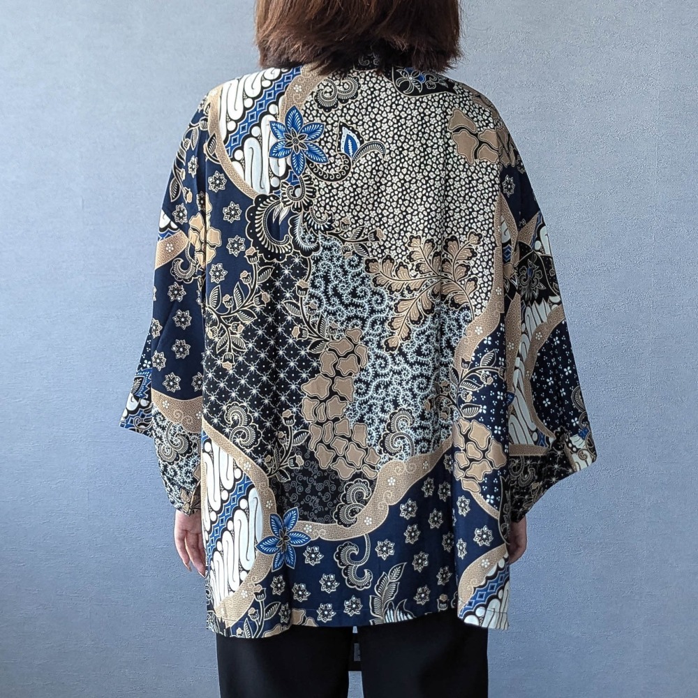 NAKURA 輕薄涼爽和服罩衫 - Terra Blue 棕藍 - NAK002-細節圖4