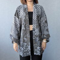 NAKURA 輕薄涼爽和服罩衫 - Mist Gray 霧灰 - NAK003