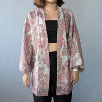 NAKURA 輕薄涼爽和服罩衫 - Pink 粉紅 - NAK004