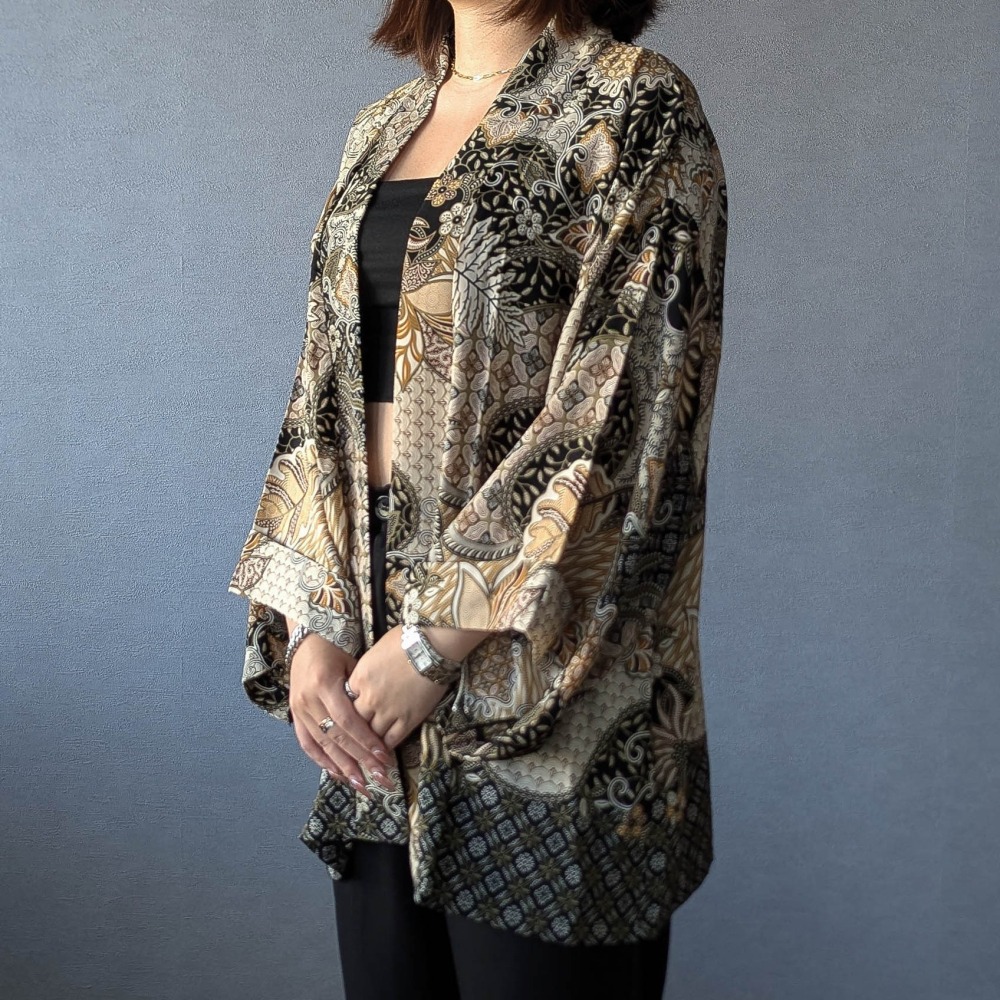 NAKURA 輕薄涼爽和服罩衫 - Gold Green 金綠 - NAK008-細節圖2