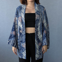 NAKURA 輕薄涼爽和服罩衫 - Indigo Blue 靛青 - NAK010