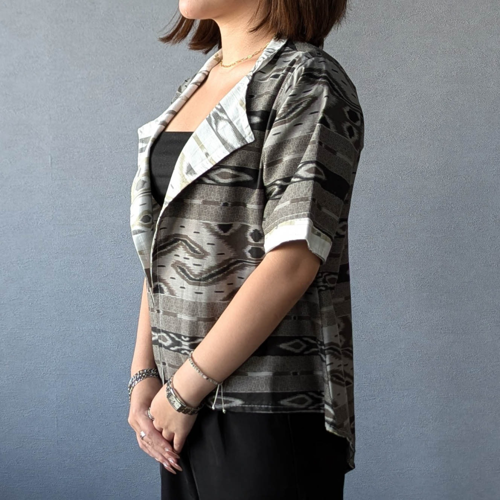 SAVA 中袖西裝外套上衣 - Gray 灰 - SAV001-細節圖2