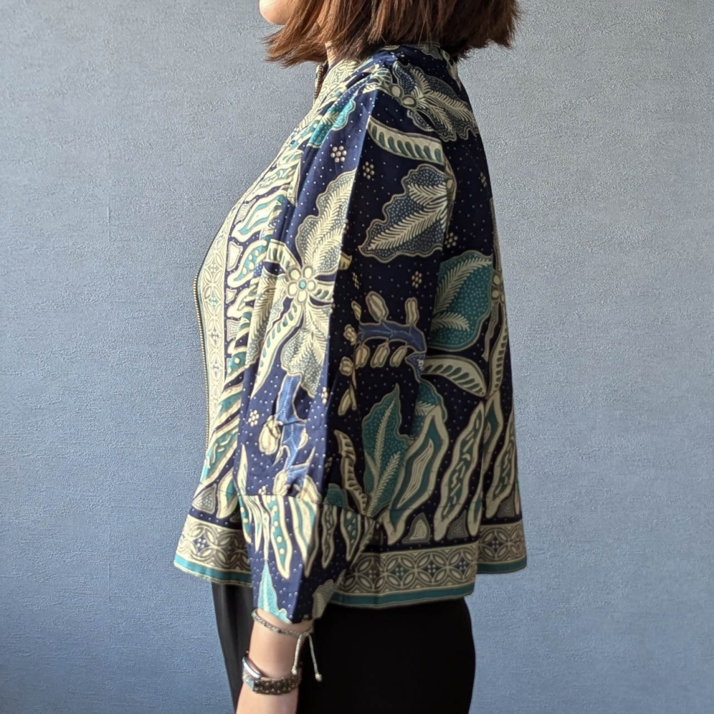 YURA 知性泡泡袖短外套 - Midnight Blue 寧靜夜空 - YUR012-細節圖4