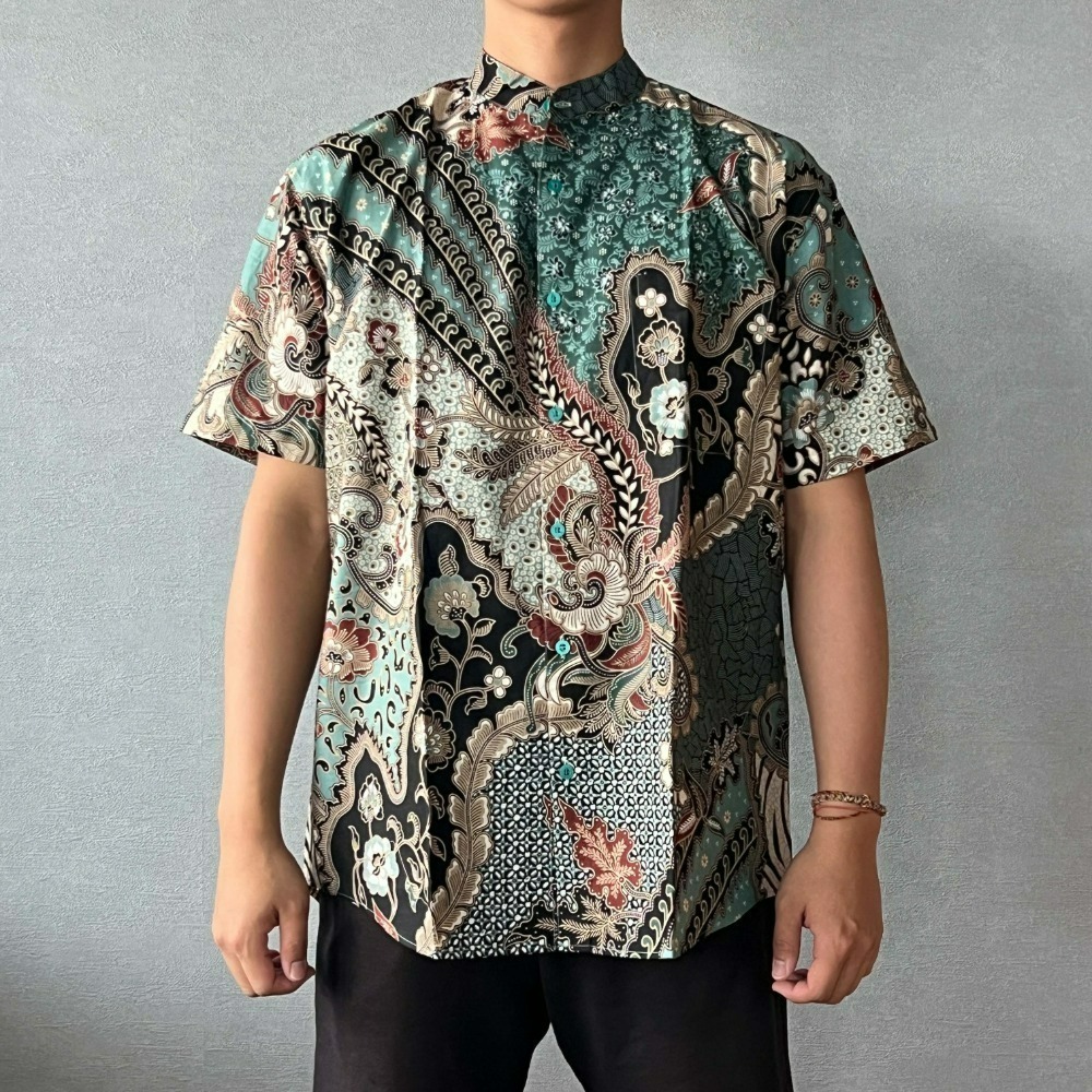 ARJUNA 大尺碼短袖襯衫 - Royal Green 皇家綠 - ARJ004-規格圖5