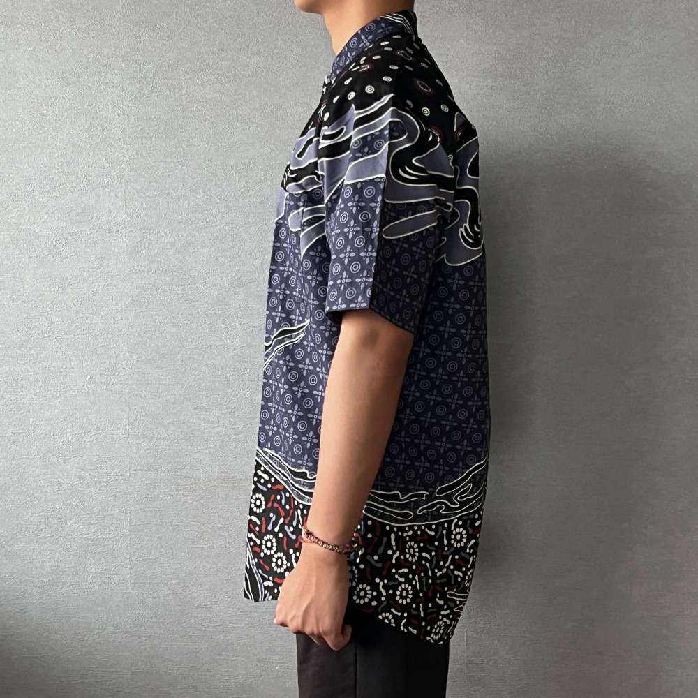 ARJUNA 大尺碼短袖襯衫 - Purple Haze 黑紫雲 - ARJ008-細節圖3