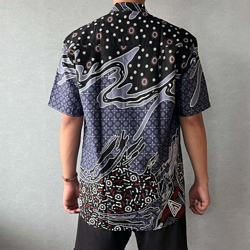 ARJUNA 大尺碼短袖襯衫 - Purple Haze 黑紫雲 - ARJ008-細節圖4