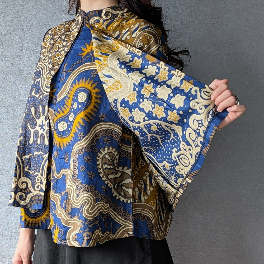 【INBATIC】KUSUMA - Blue Gold 藍金星 - Batik Layered Top 雙層上衣-細節圖3