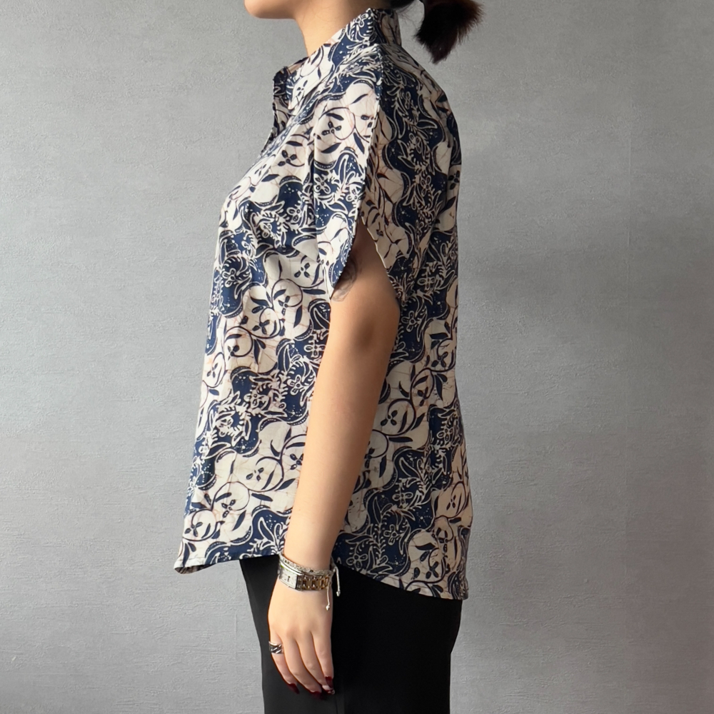 【INBATIC】MIRA - Sea Marble 海清 - Batik Shirt 上衣-細節圖3