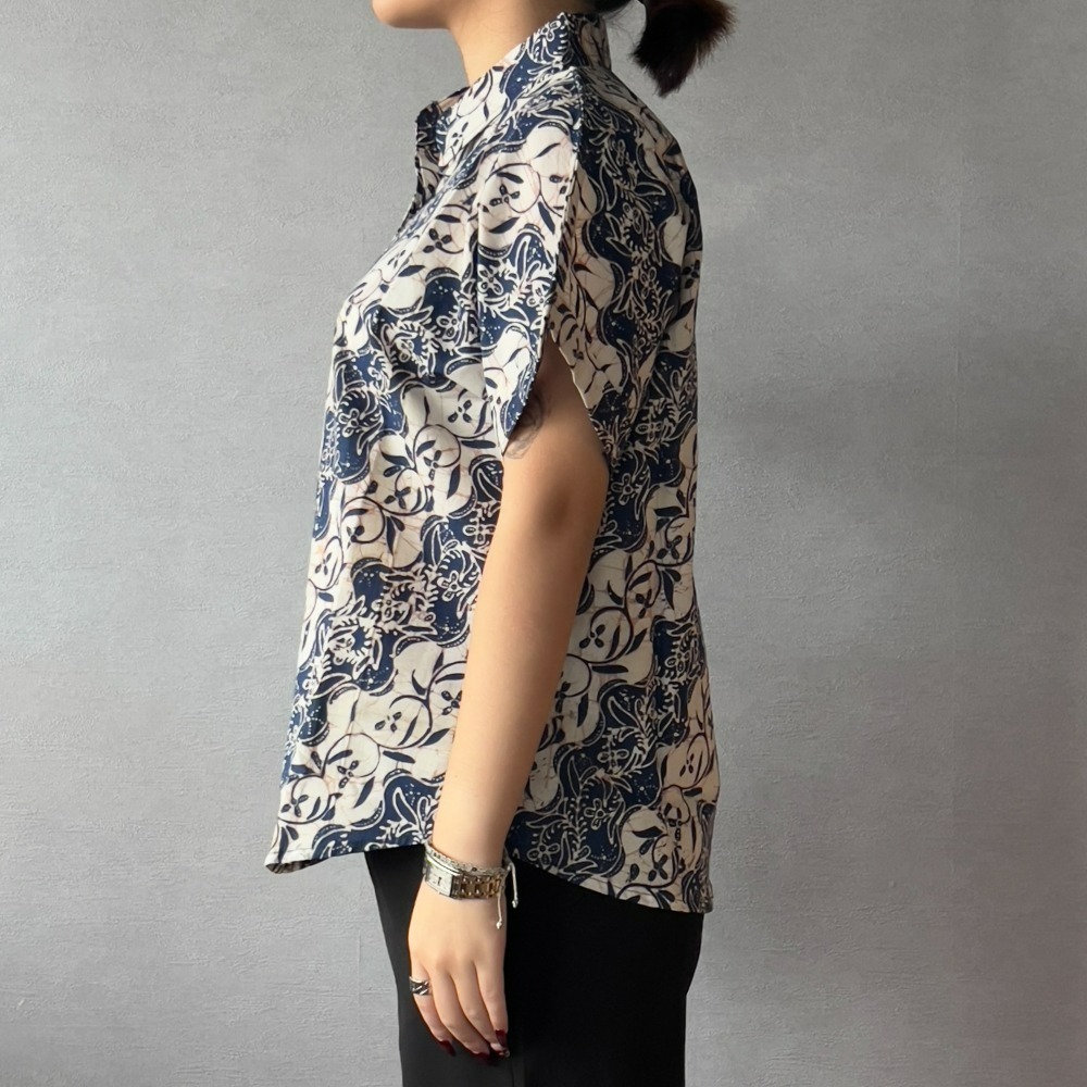 【INBATIC】MIRA - Sea Marble 海清 - Batik Shirt 上衣-細節圖3